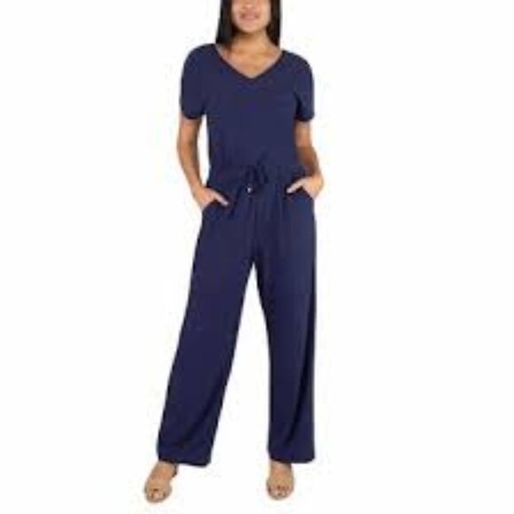 sansara Pants - NEW Navy Sansara Knit Jumpsuit | Size M